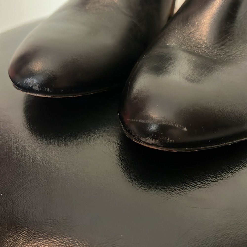 COACH Seneca Womens Side Zipped Round Toe Stiletto Heels Booties Black Leather - Picture 6 of 11